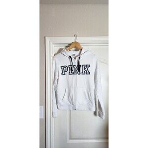 PINK Victoria's Secret Hoodie Jacket Women's Small S White